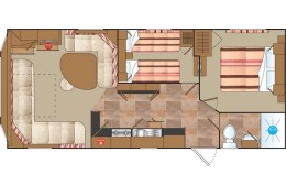 Mobil home anglais occasion résidentiel marque ABI, modèle Vista