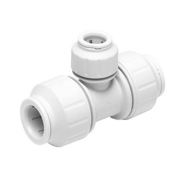 Raccord En T Pour Tuyau Air Comprimé 22 Mm - POM Et NBR - Pour Tubes PUR, PA, Aluminium