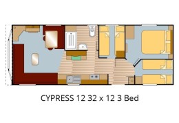 Mobil home anglais résidentiel EUROPA, modèle Cypress12