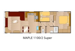 Mobilhome anglais EUROPA, modèle Maple résidentiel