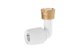 Connecteur de robinet coudé 90° 1/2 à 15 mm