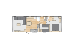 Mobilhome anglais résidentiel SWIFT, modèle Biarritz