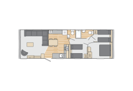 Mobil home résidentiel anglais SWIFT, modèle BIARRITZ 3 chambres
