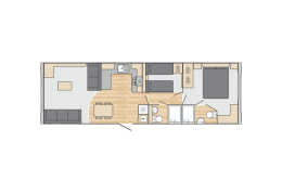 Mobil home résidentiel anglais SWIFT, modèle Bordeaux 2 sdb