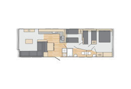 Mobil home résidentiel anglais SWIFT, modèle Antibes 3 chambres
